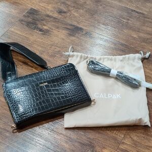 Calpak Croc Wallet in Black